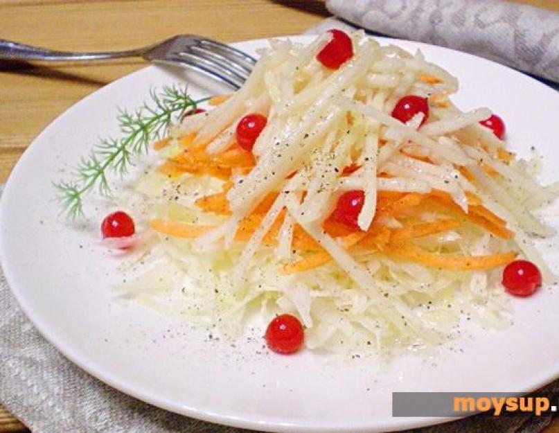 Salade de chou frais et de carottes.  Salade de choux et carottes au vinaigre - pleine de vitamines !  Pour la salade de choux et de carottes dont vous avez besoin