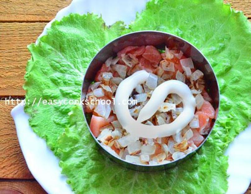  Рецепт: Салат семга под шубой - слоеный салат со свеклой и с яблоком