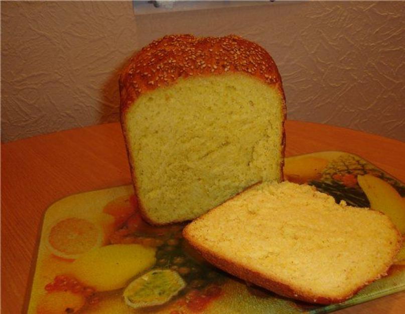 Хлеб с кукурузной мукой в хлебопечке. Кукурузный хлеб в хлебопечке: рецепт с фото