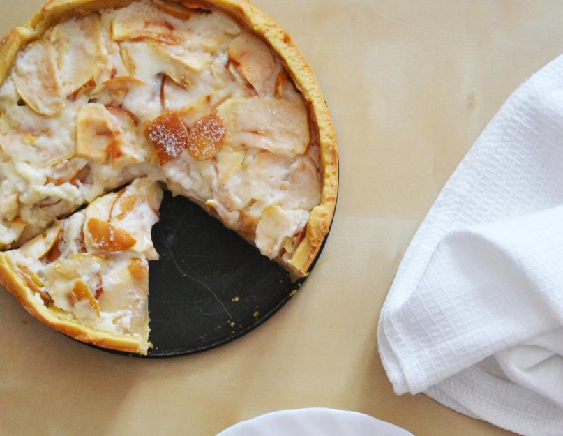 Рецепт яблочного пирога со сметанным кремом. Яблочный пирог со сметанным кремом