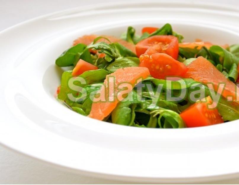 Салат с семгой слабосоленой. Рецепты салатов с рыбой семгой