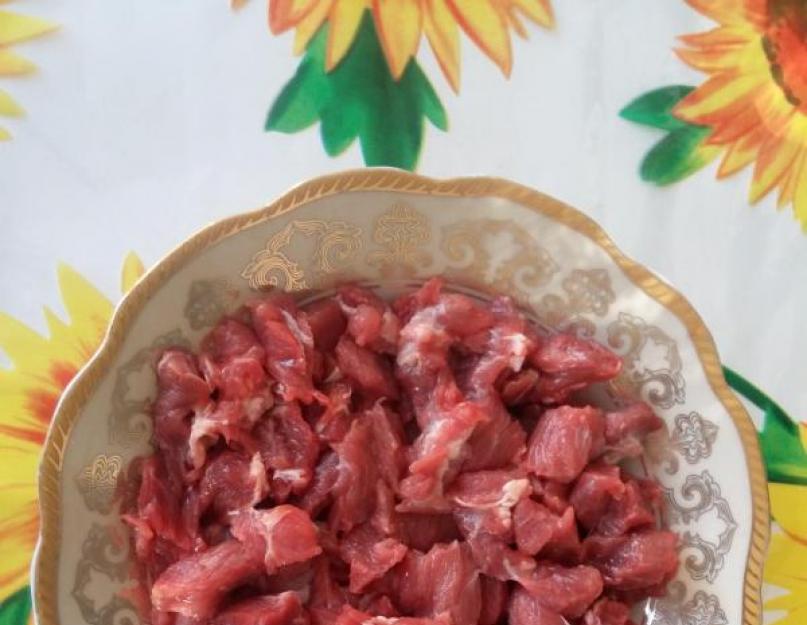  Узбекское блюдо кавардак – мясо с картошкой