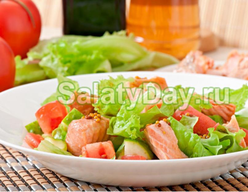 Салат с теплым лососем. Простые и необычные блюда: теплый салат с лососем. Оригинальный рыбный салат из свежего лосося