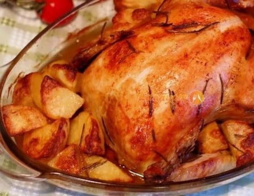Как готовить курицу в духовке с картошкой. Курица с картошкой в духовке