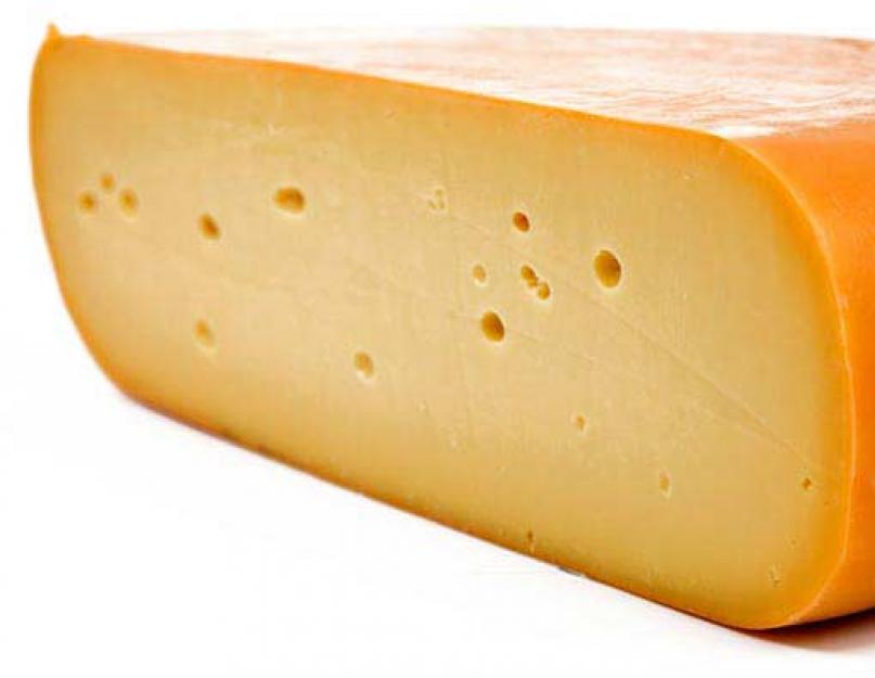 Сыр голландский - характеристика продукта, рецепт его приготовления в домашних условиях. Твердый голландский сыр: состав, жирность, калорийность