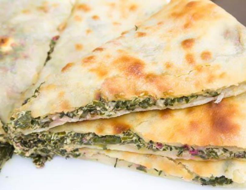Осетинские пироги с сыром и зеленью – тот необычный вкус! Рецепты осетинских пирогов с сыром и зеленью из разного теста. Пирог с зеленью и сыром - рецепт с фото