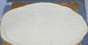 Straight yeast pizza dough