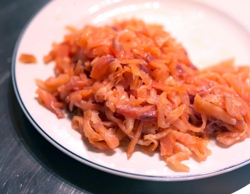 Макароны с лососем в сливочном соусе