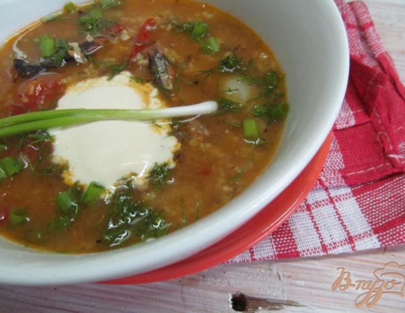 Суп с килькой и лапшой. Суп из кильки в томатном соусе: рецепты простых и вкусных первых блюд. Пошаговый рецепт супа из кильки в томатном соусе