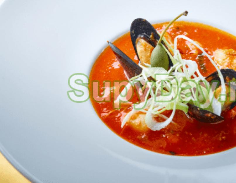 Томатный рыбный суп: способы приготовления и описание рецептов. Томатный рыбный суп Томатный суп с рыбой