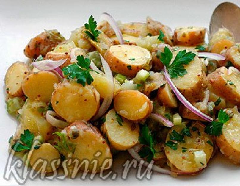  Картофельный салат с сельдереем. Картофельный салат с сельдереем или оливье по-американски