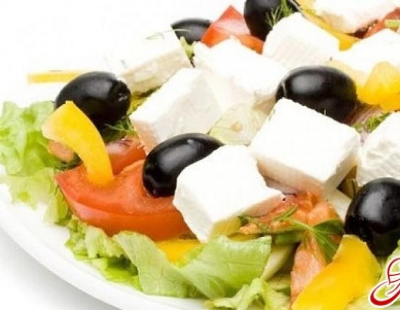 Салат «Греческий» с брынзой. Такой разный салат с брынзой