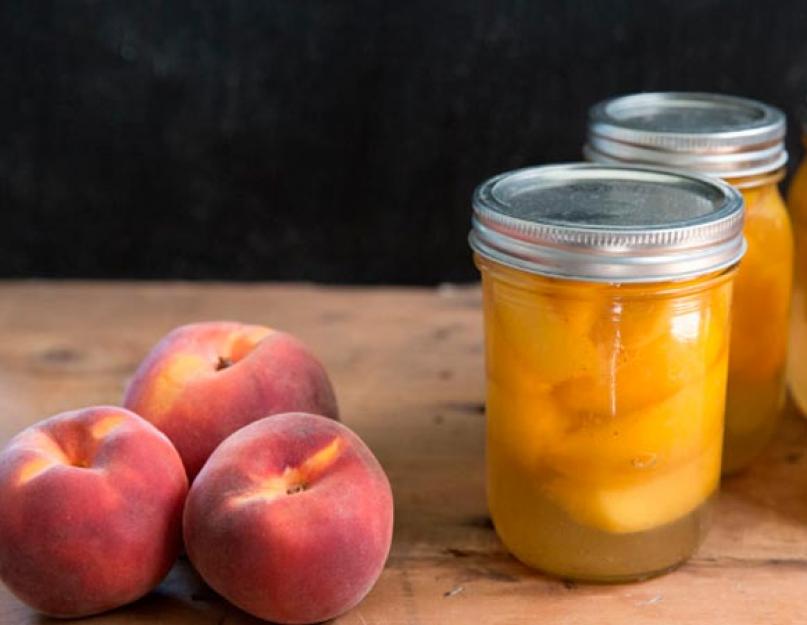 Персики в сиропе без лимонной кислоты. Персики на зиму: рецепты, идеи и просто кулинарные фантазии