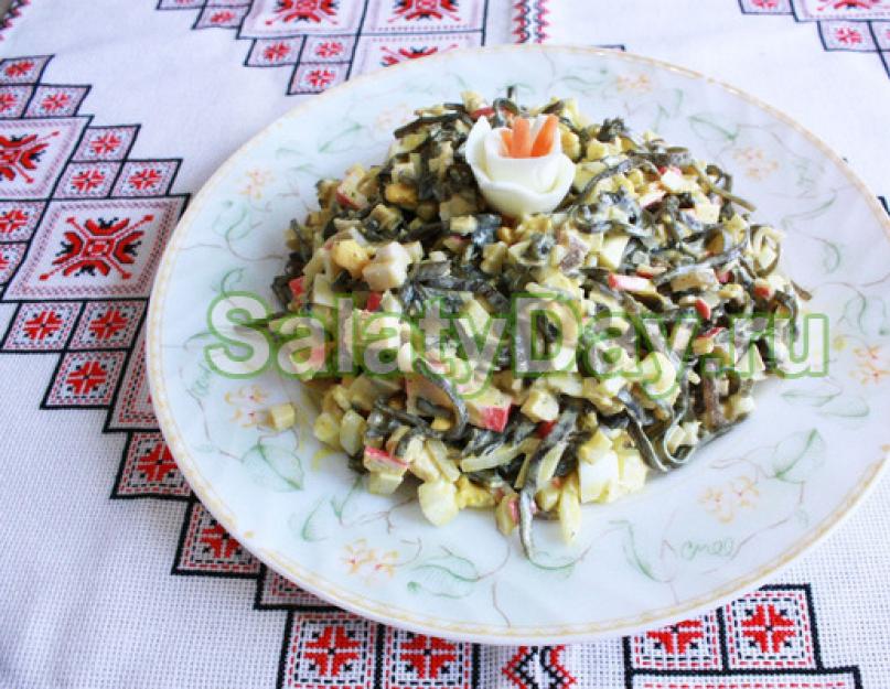 Салат из морской капусты с маслом рецепт. Морская капуста. рецепты салатов - OLGA