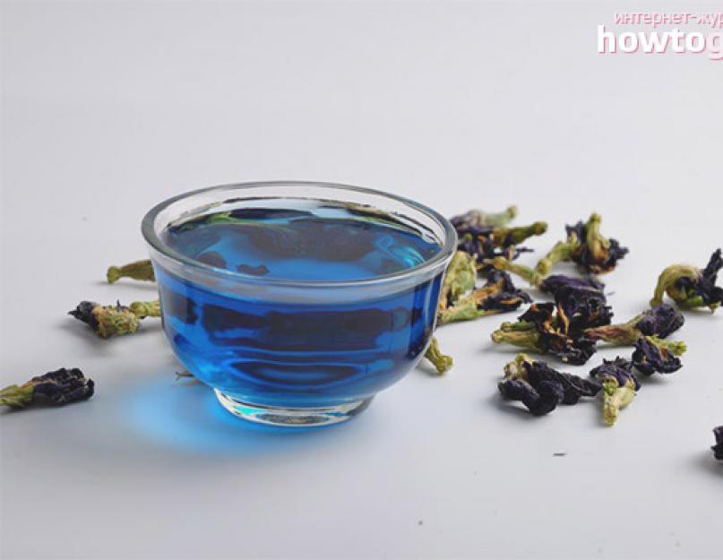 Синий чай из Таиланда: как правильно пить. Синий тайский чай, полезные свойства которого — повышать остроту зрения, улучшать пищеварение, снижать вес