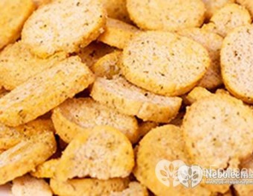 100 grammes de teneur en calories des craquelins au beurre.  Alimentation saine et teneur en calories des crackers