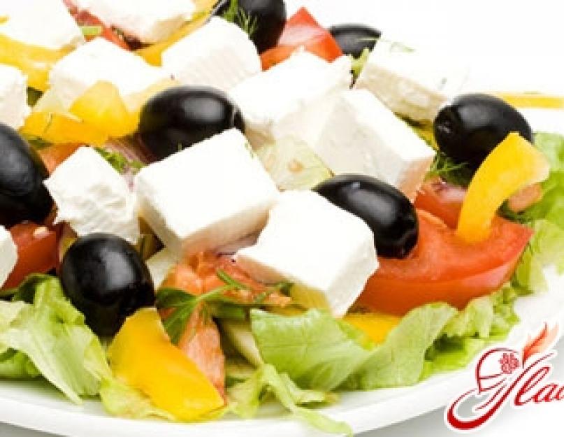 Салат с брынзой рецепты простые и вкусные. Салат с брынзой и помидорами: рецепты приготовления с маслинами, оливками и огурцами