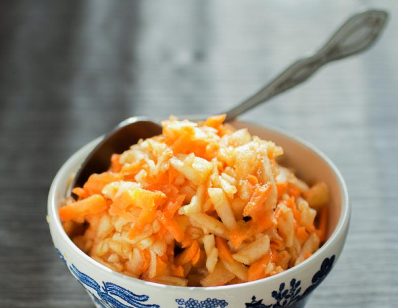 Салат морковка с яблоком чем заправлять. Простой, но полезный салат из моркови и яблок
