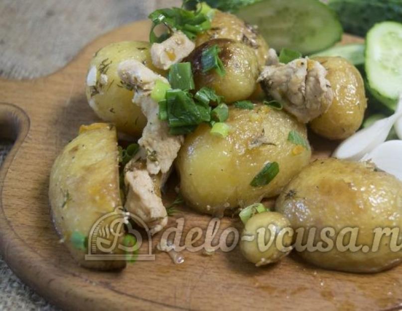 Печеная молодая картошка в духовке. Молодая картошка запеченная в духовке — рецепты с фото и видео