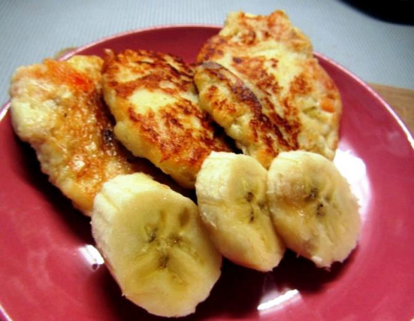 Сырники с бананом и творогом пошаговый. Диетические сырники с бананом