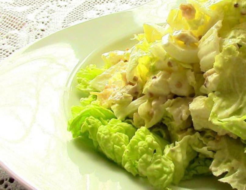  Салат из пекинской капусты, сыра и яиц