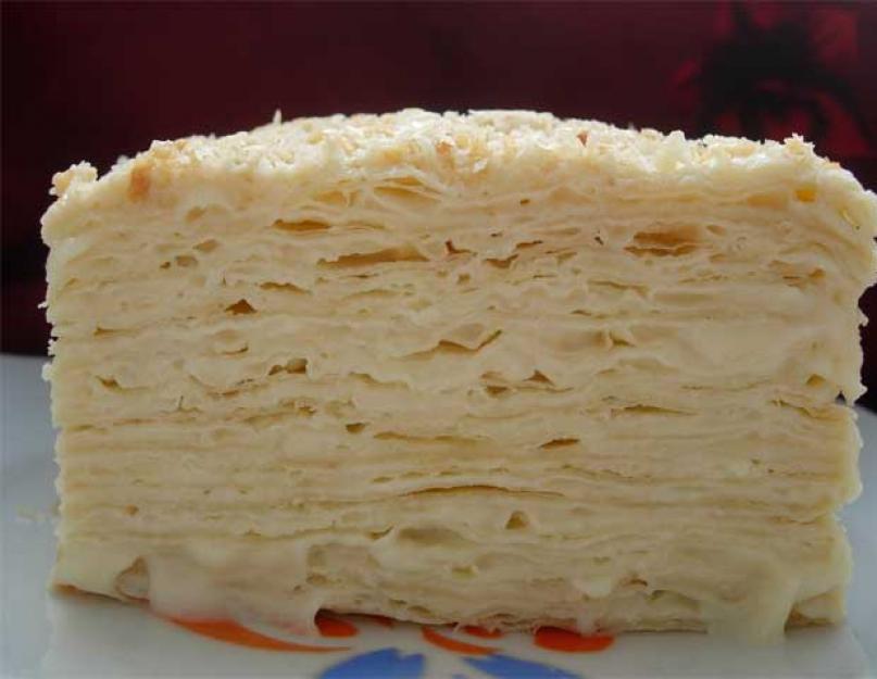 Торт наполеон с белым кремом. Самый вкусный торт «Наполеон. Ингредиенты для крема