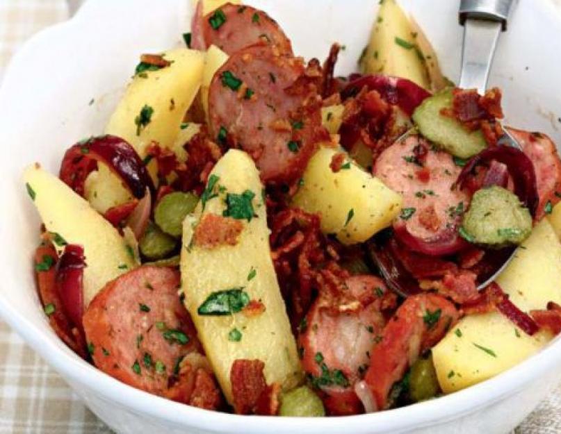 Comment faire une salade de pommes de terre allemande.  Salade de pommes de terre