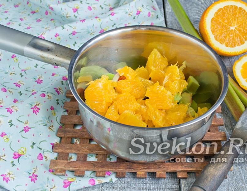 Джем из ревеня с апельсином рецепт. Варенье из ревеня — вкусные рецепты на зиму. Варенье из ревеня с апельсинами