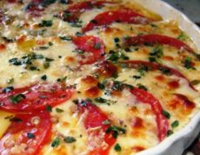 Запеканка с картошкой фаршем помидорами и сыром. Лучшие рецепты запеканок с фаршем и помидорами: вкусно, сытно, экономно