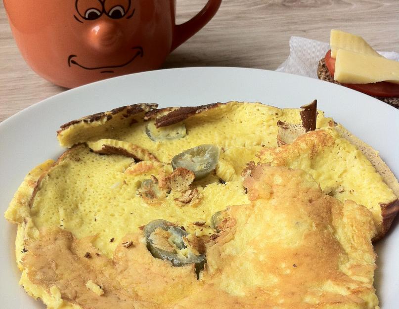 Omelette diététique pour la recette du dîner.  Qu'est-ce qu'une omelette diététique ?  Omelette diététique pp au micro-ondes