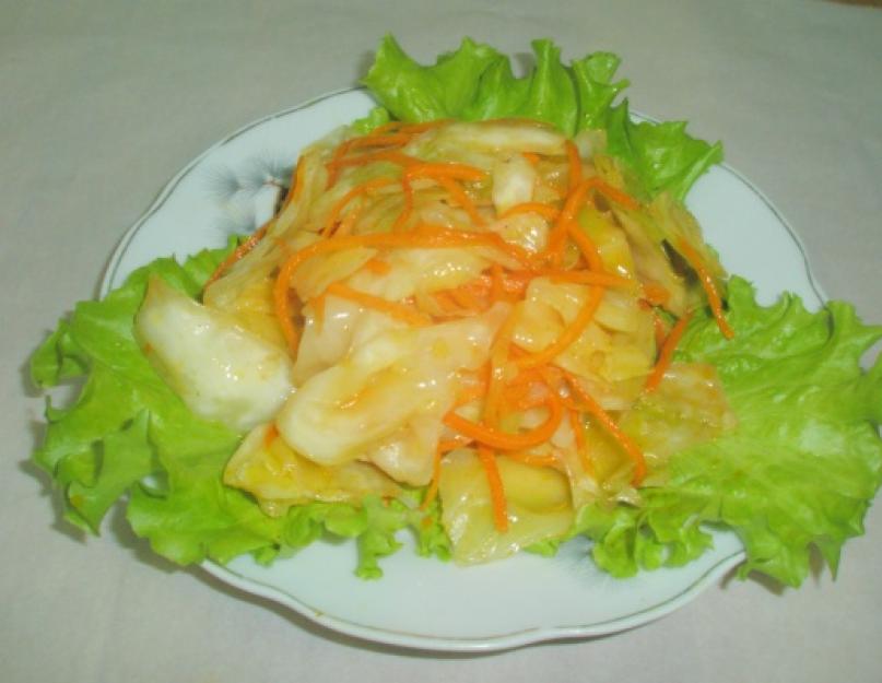 Salade coréenne de chou blanc.  Chou épicé coréen.  Chou coréen épicé pour l'hiver : recettes, photos