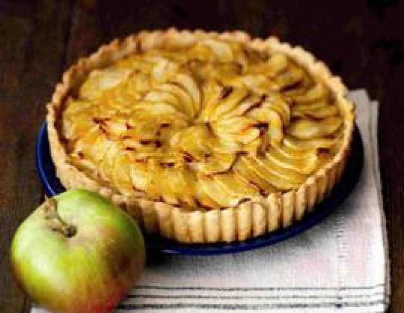 Comment faire rapidement une tarte aux pommes.  Tarte ouverte - recette.  Comment faire cuire une tarte aux pommes sans œufs ni levure chimique sur une plaque à pâtisserie