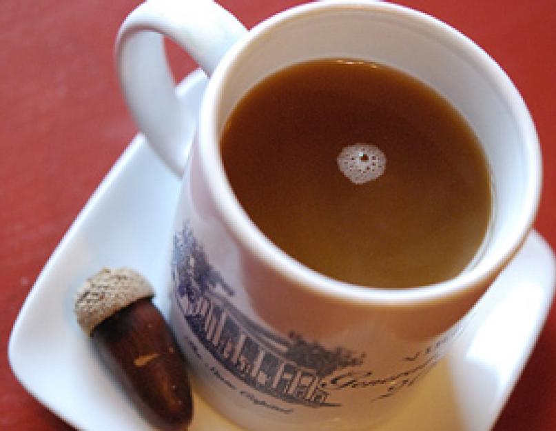 Кофе из желудей: полезные свойства и вред. Кофе из желудей. Польза. Питательная ценность кофе с желудями