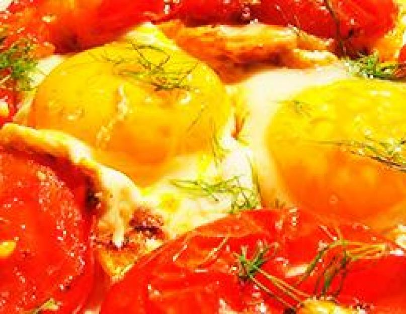 Жареные яйца с помидорами и колбасой. Яичница с помидорами и колбасой - вкусный и сытный завтрак