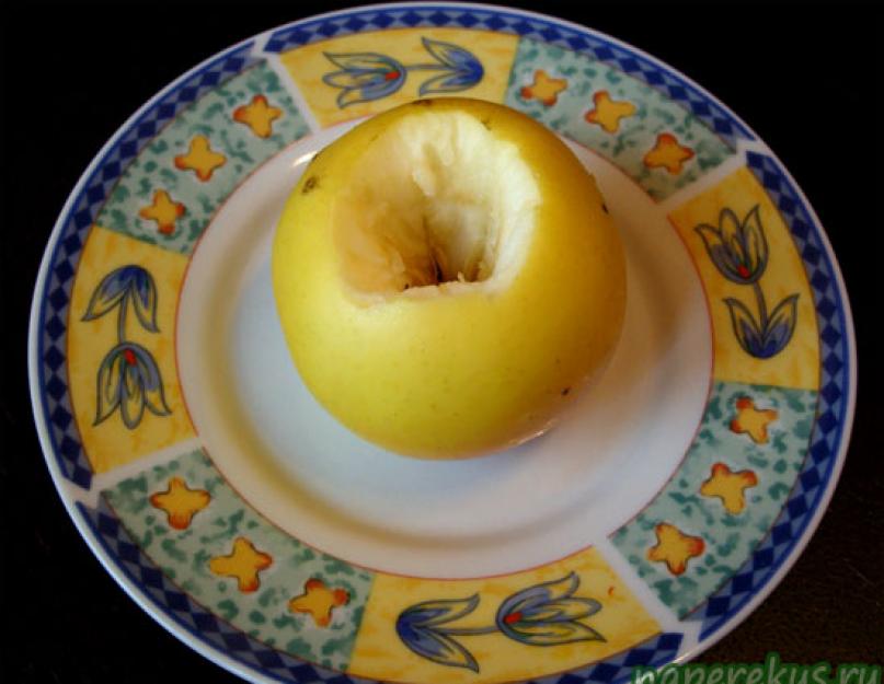 Яблоки запеченные в духовке с орехами. Печеное яблоко с корицей. Печеное яблоко с медом и орехами — рецепт