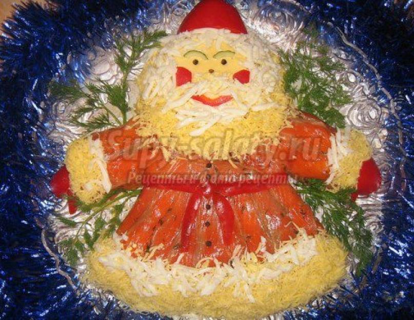 Салат Дед Мороз: новогодние рецепты с фото. Новогодние рецепты салатов на любой вкус