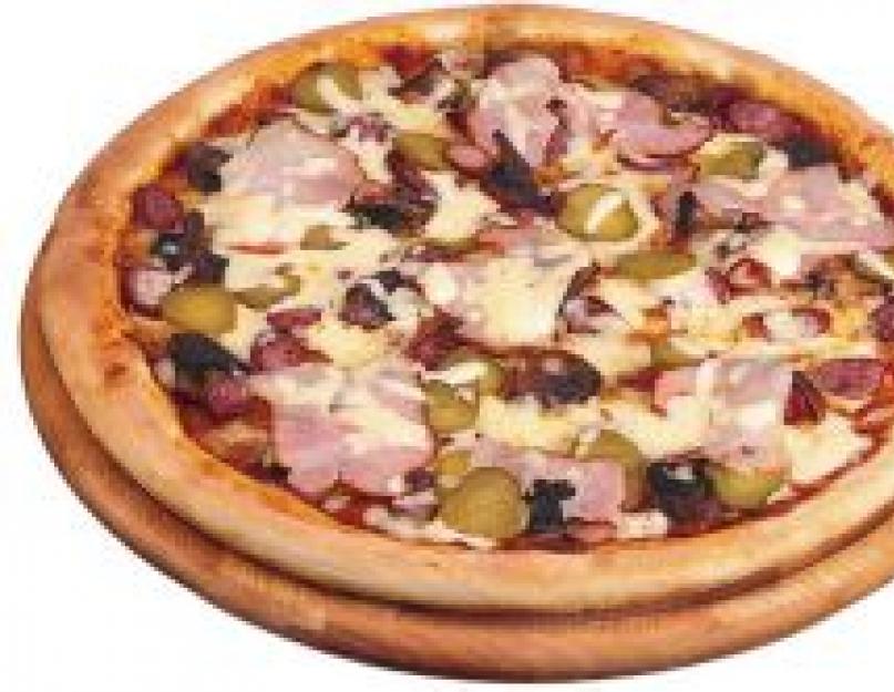 Пицца с колбасой помидорами огурцами и сыром. Пицца с колбасой и солеными огурцами - простые рецепты