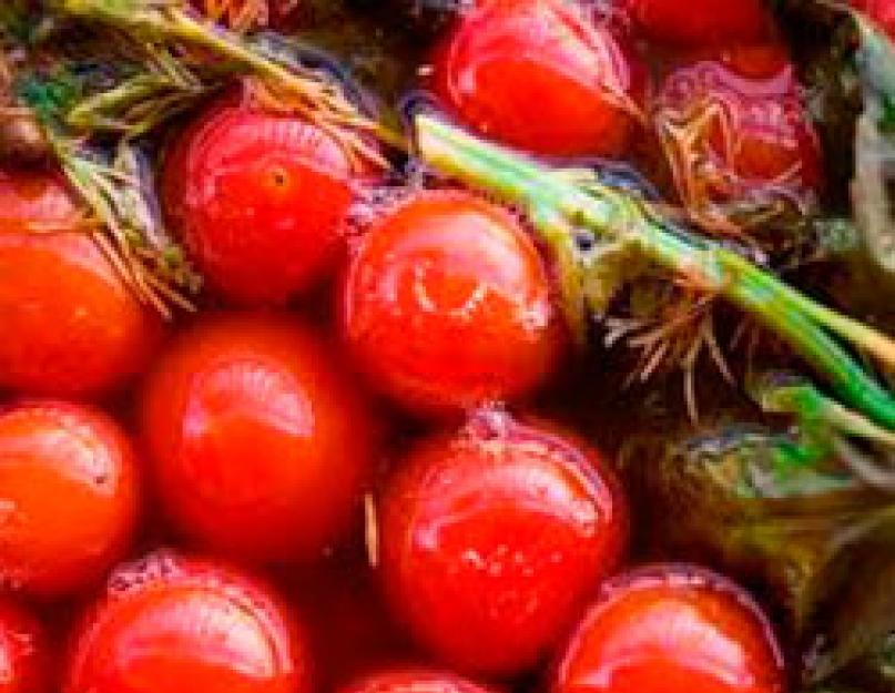 Как законсервировать помидоры черри на зиму. Зеленые томаты со специями и с хреном. Сладкие маринованные помидоры черри: рецепт с фото