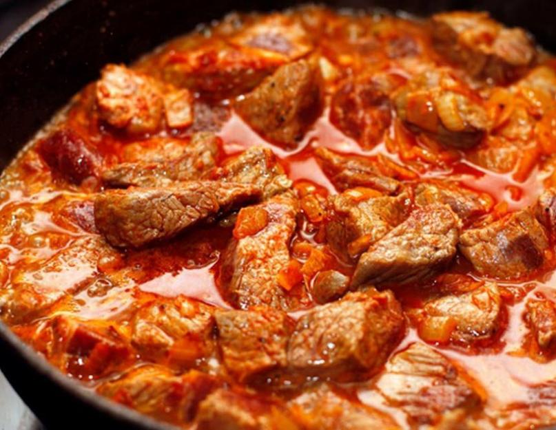 Гуляш из свинины быстро вкусно. Гуляш из свинины с подливкой: простые и вкусные рецепты. Рецепт гуляша из свинины
