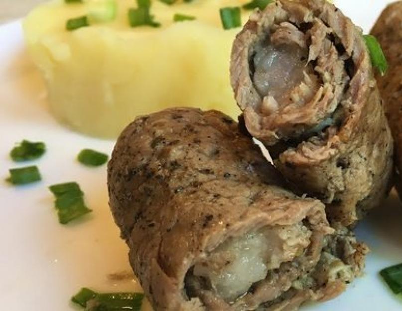 Recette de doigts de viande aux champignons.  Doigts de porc