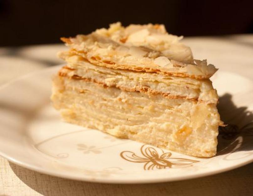 Торт «Наполеон» с заварным кремом, рецепт от бабушки. Рецепт торта 