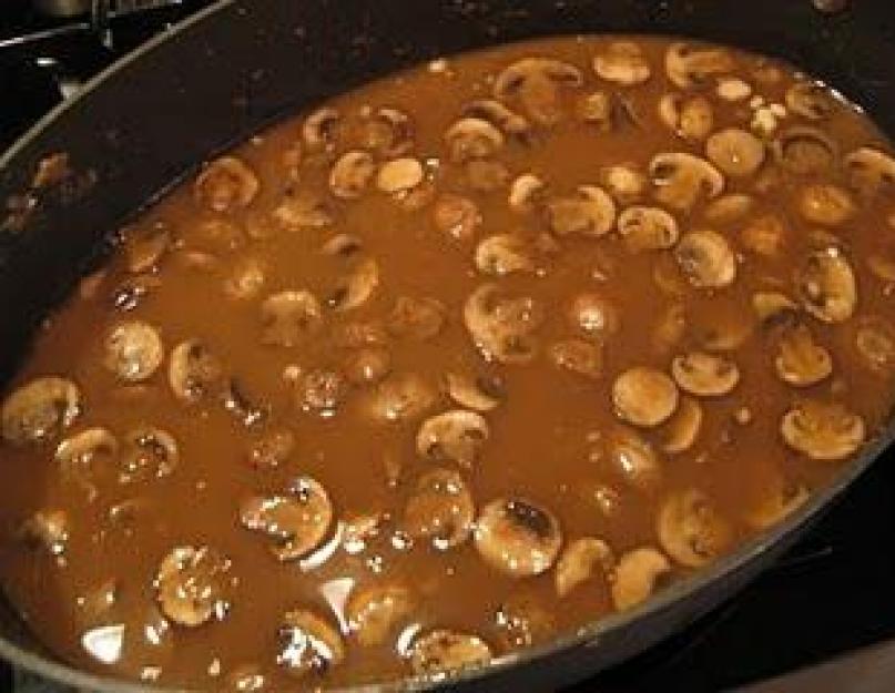 Рецепт приготовления грибной подливы. Подлива из сушеных белых грибов. Грибная подлива из шампиньонов – рецепт