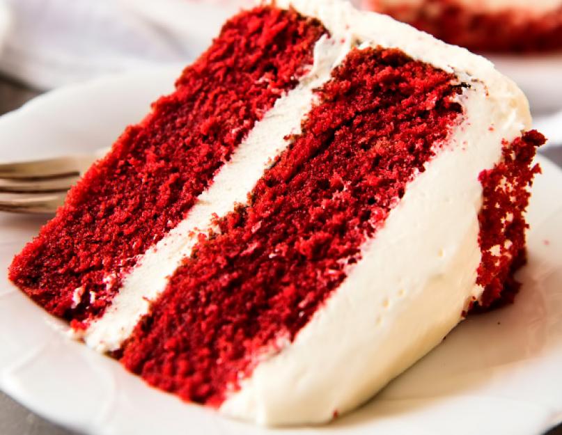 Краситель для торта красный бархат. Торт 