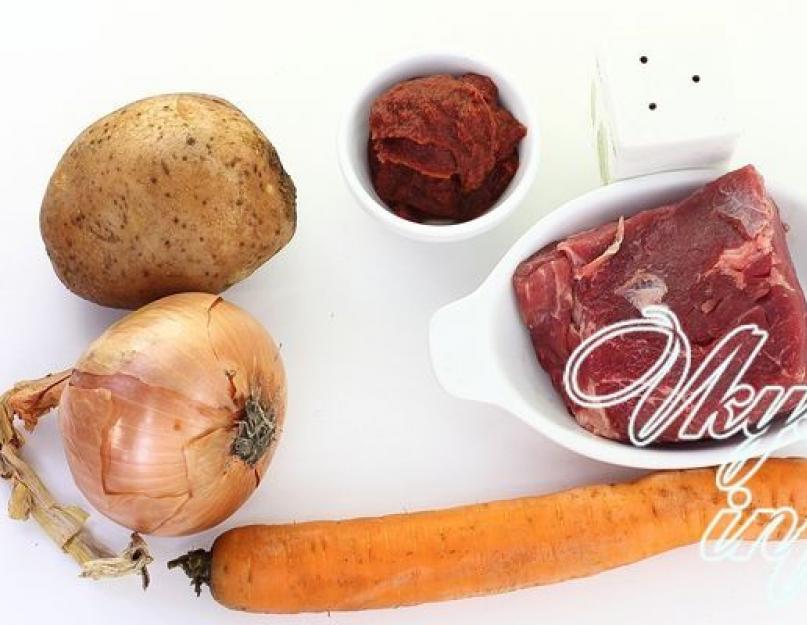 Жаркое из говядины с картошкой. Рецепты жаркого из говядины с картофелем: готовим в духовке и мультиварке