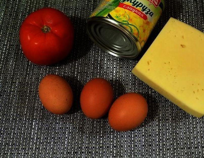 Салат помидоры сыр яйца чеснок майонез. Салат из сыра с помидорами