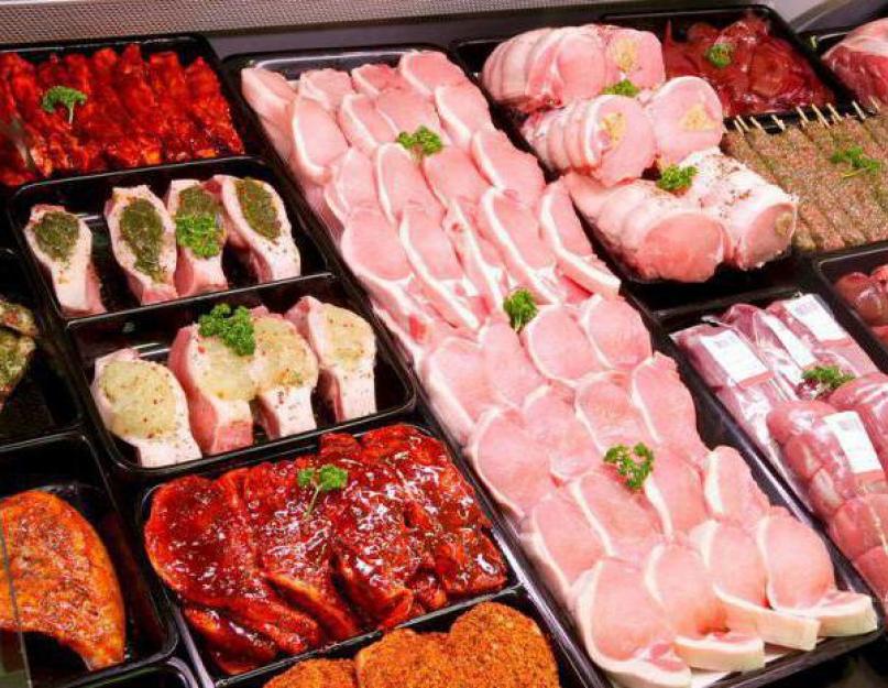 Come distinguere la carne di diversi tipi di animali, pollame e selvaggina?  La differenza tra manzo e maiale Come distinguere il manzo dal maiale
