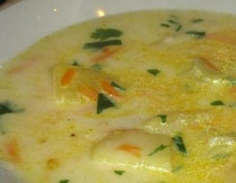  Сырный суп с плавленными сырками на курином бульоне
