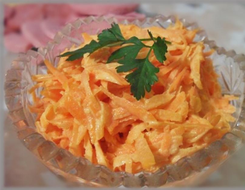 Салат из моркови с сыром и чесноком — простой и вкусный салат. Салат из моркови с сыром и чесноком