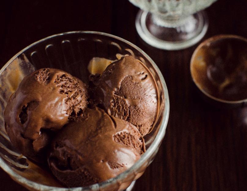 Настоящее шоколадное мороженое в домашних условиях. Шоколадное мороженое на сливках