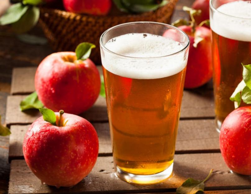 Combien de temps le cidre fermente-t-il ?  Comment faire du cidre de pomme à la maison.  Cidre de pomme à base de jus sans sucre